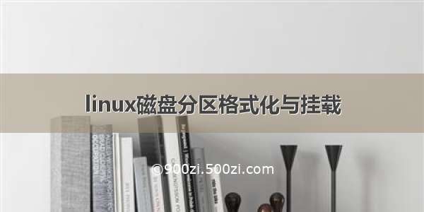 linux磁盘分区格式化与挂载