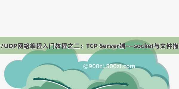 TCP/UDP网络编程入门教程之二：TCP Server端——socket与文件描述符