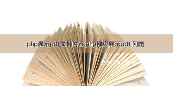 php展示pdf文件内容 php网页展示pdf 问题