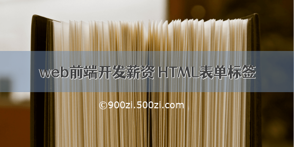 web前端开发薪资 HTML表单标签