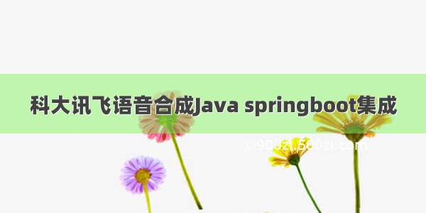 科大讯飞语音合成Java springboot集成