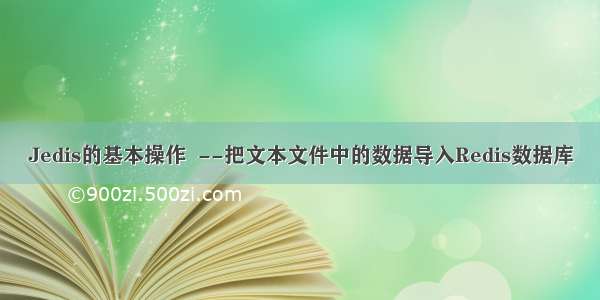 Jedis的基本操作  --把文本文件中的数据导入Redis数据库