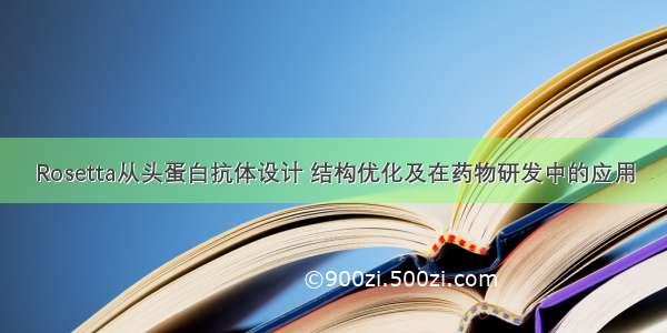 Rosetta从头蛋白抗体设计 结构优化及在药物研发中的应用