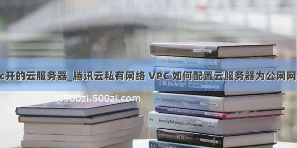 vpc开的云服务器_腾讯云私有网络 VPC 如何配置云服务器为公网网关？