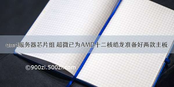 amd服务器芯片组 超微已为AMD十二核皓龙准备好两款主板