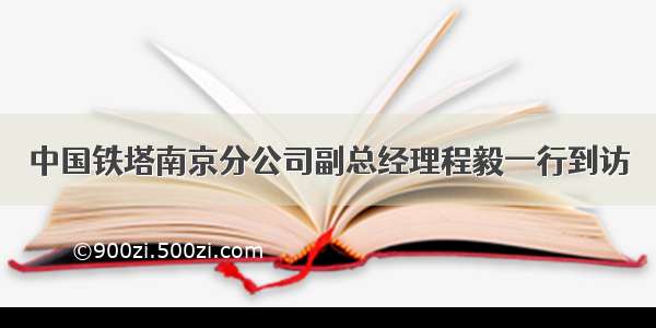 中国铁塔南京分公司副总经理程毅一行到访