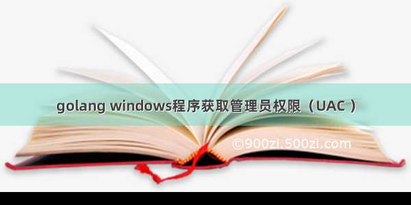 golang windows程序获取管理员权限（UAC ）