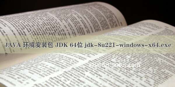 JAVA 环境安装包 JDK 64位 jdk-8u221-windows-x64.exe