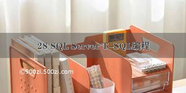 28 SQL Server T-SQL编程