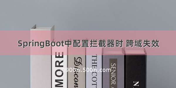 SpringBoot中配置拦截器时 跨域失效