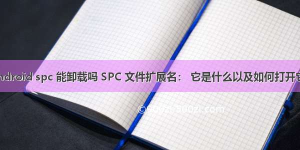 android spc 能卸载吗 SPC 文件扩展名： 它是什么以及如何打开它？