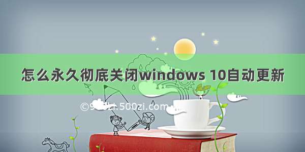 怎么永久彻底关闭windows 10自动更新