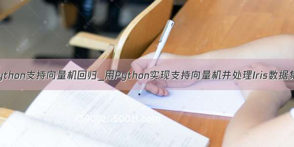 python支持向量机回归_用Python实现支持向量机并处理Iris数据集