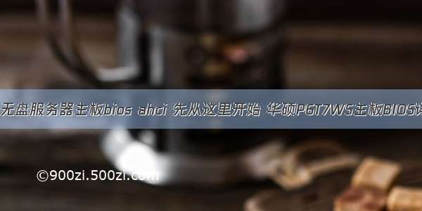 网维无盘服务器主板bios ahci 先从这里开始 华硕P6T7WS主板BIOS详解