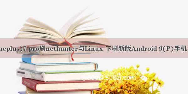 一加(oneplus)7 pro刷nethunter与Linux 下刷新版Android 9(P)手机（root）