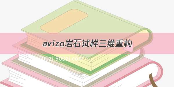 avizo岩石试样三维重构