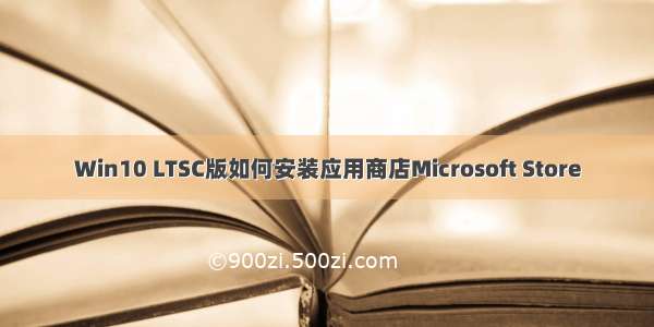 Win10 LTSC版如何安装应用商店Microsoft Store