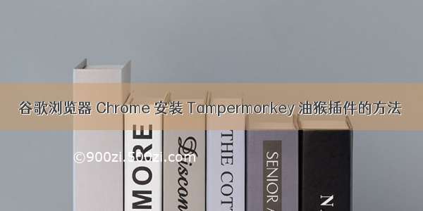 谷歌浏览器 Chrome 安装 Tampermonkey 油猴插件的方法