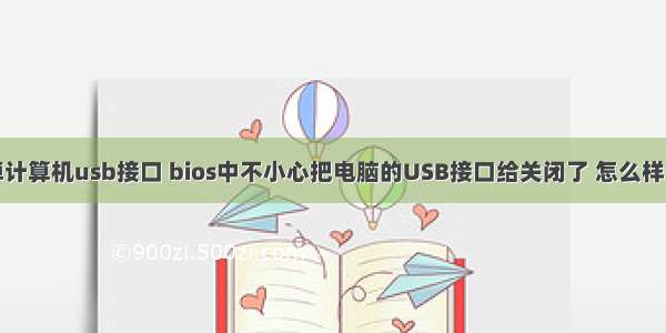 关掉计算机usb接口 bios中不小心把电脑的USB接口给关闭了 怎么样开启