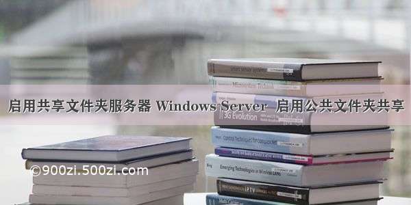 启用共享文件夹服务器 Windows Server  启用公共文件夹共享