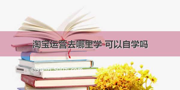 淘宝运营去哪里学 可以自学吗