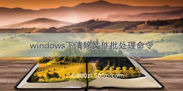 windows下清除文件批处理命令