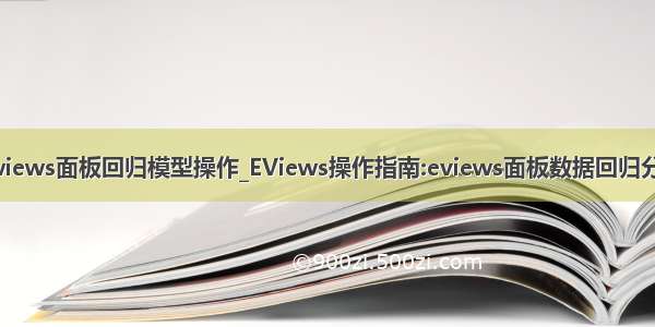 ewiews面板回归模型操作_EViews操作指南:eviews面板数据回归分析