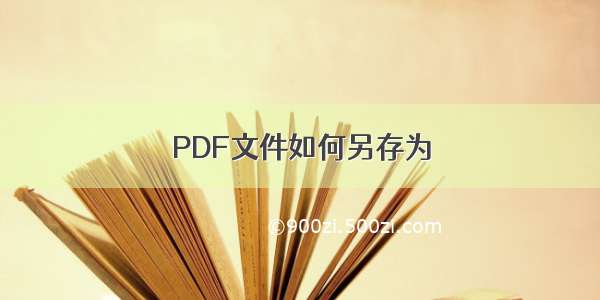 PDF文件如何另存为