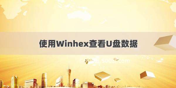 使用Winhex查看U盘数据