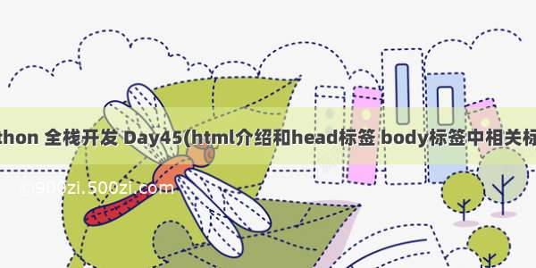 python 全栈开发 Day45(html介绍和head标签 body标签中相关标签)