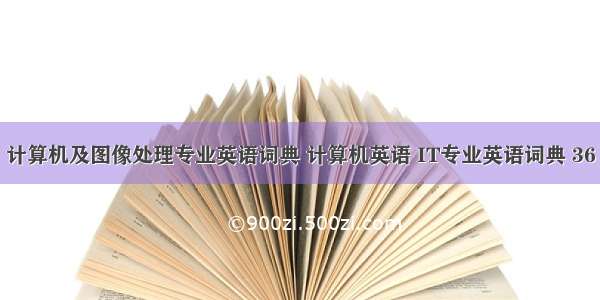 计算机及图像处理专业英语词典 计算机英语 IT专业英语词典 36