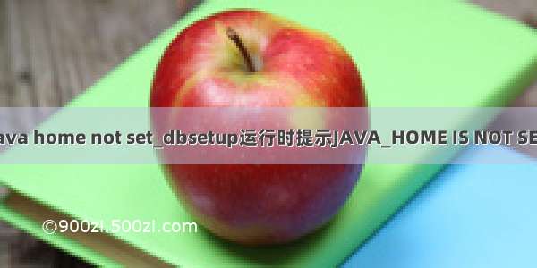 java home not set_dbsetup运行时提示JAVA_HOME IS NOT SET