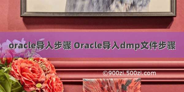 oracle导入步骤 Oracle导入dmp文件步骤