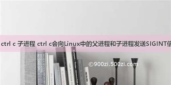 linux ctrl c 子进程 ctrl c会向Linux中的父进程和子进程发送SIGINT信号吗？