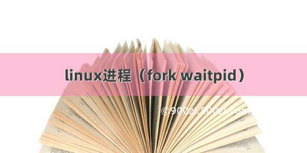 linux进程（fork waitpid）