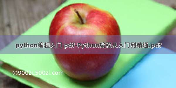 python编程入门 pdf-Python编程从入门到精通.pdf