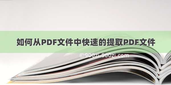 如何从PDF文件中快速的提取PDF文件