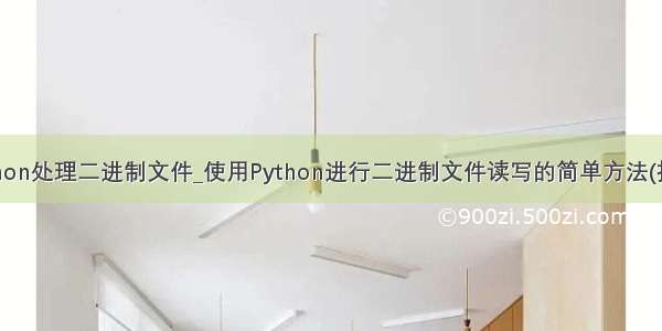 python处理二进制文件_使用Python进行二进制文件读写的简单方法(推荐)