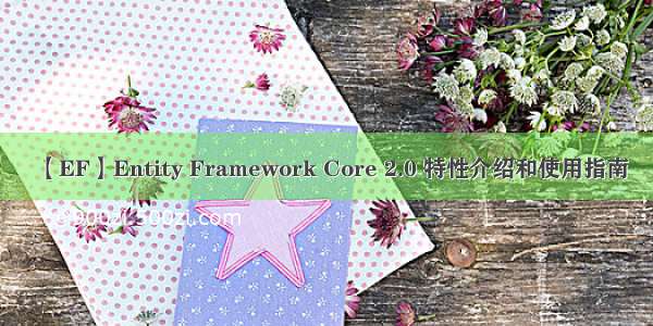 【EF】Entity Framework Core 2.0 特性介绍和使用指南