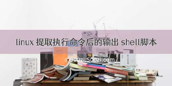 linux 提取执行命令后的输出 shell脚本