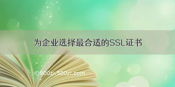 为企业选择最合适的SSL证书