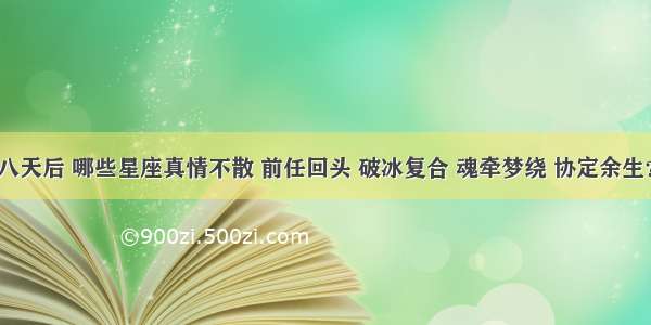 八天后 哪些星座真情不散 前任回头 破冰复合 魂牵梦绕 协定余生？