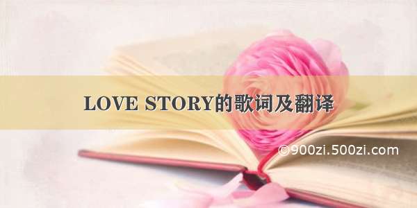 LOVE STORY的歌词及翻译