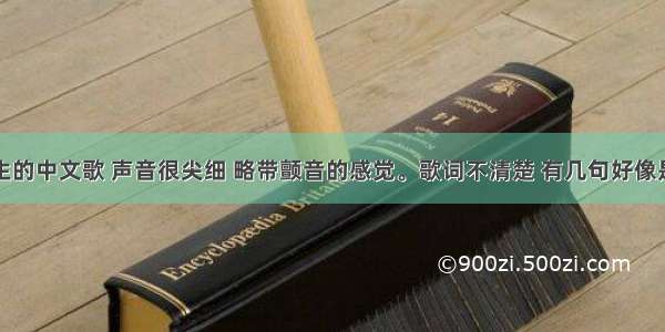 “一首女生的中文歌 声音很尖细 略带颤音的感觉。歌词不清楚 有几句好像是“什么望