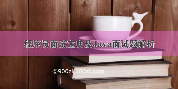 程序员面试宝典及Java面试题解析