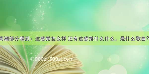 男歌手歌词高潮部分唱到：这感觉怎么样 还有这感觉什么什么。是什么歌曲？好像是汪峰