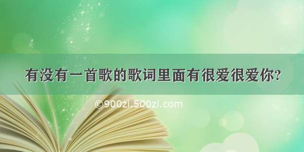 有没有一首歌的歌词里面有很爱很爱你?