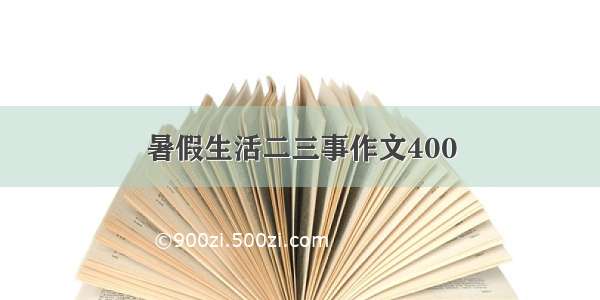 暑假生活二三事作文400