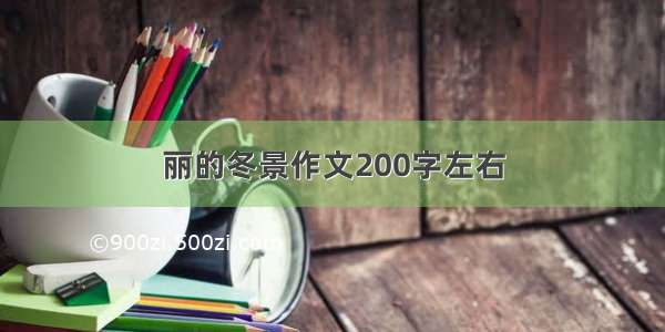 丽的冬景作文200字左右