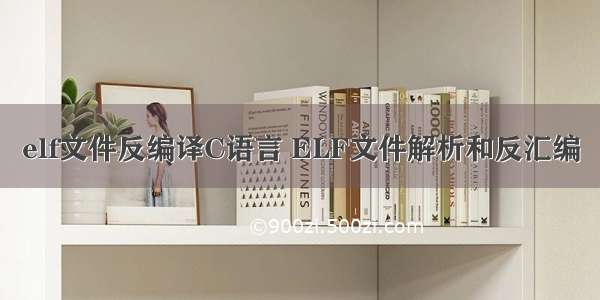 elf文件反编译C语言 ELF文件解析和反汇编